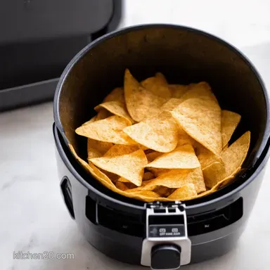Easy Air Fryer Tortilla Chips Crispy in Minutes Recipe Card