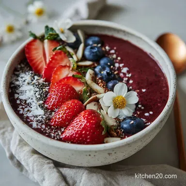 Authentic Acai Smoothie Bowl Recipe in 5 Min Recipe Card