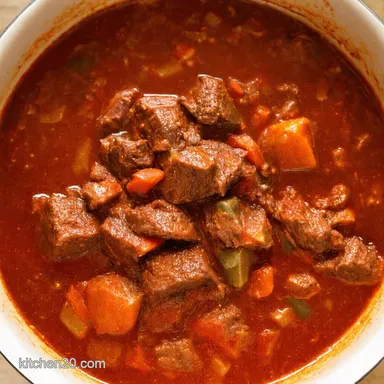 Chili Colorado Recipe Authentic Beef Stew from New Mexico Recipe Card