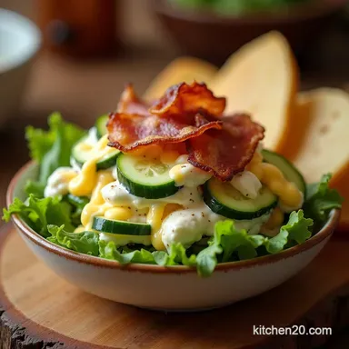 Creamy Cucumber Salad with Bacon Cheese Recipe Perfect Side Dish Recipe Card