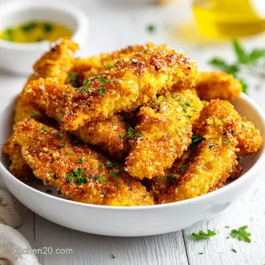 Homemade Baked Chicken Tenders for 4 Servings Recipe Card