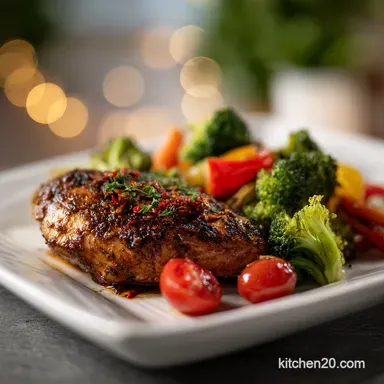 Balsamic Glazed Chicken and Veggies in 35 Minutes Recipe Card