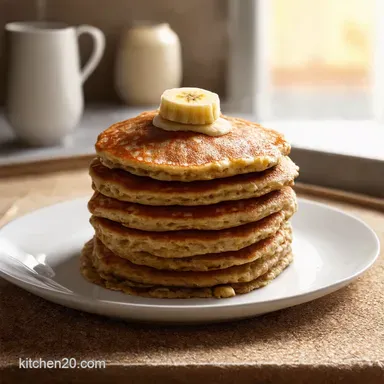 Banana Oatmeal Pancakes My Easy Fluffy Recipe Recipe Card