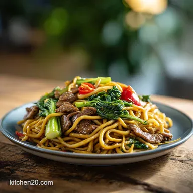 Homemade Beef Chow Mein Better Than Takeout for 4 Recipe Card