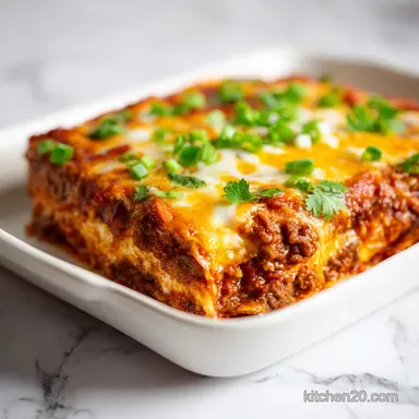 Beef Enchilada Casserole for 8 Servings