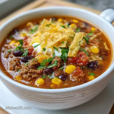 The Best Taco Soup Recipe: One-Pot Ground Beef Delight