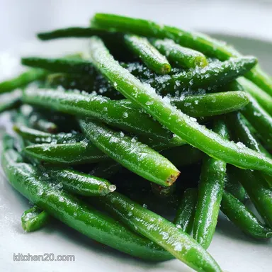 Blanching Green Beans for Green Bean Casserole Recipe Card