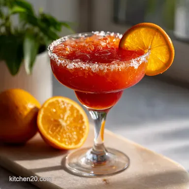 Blood orange margarita: Easy Winter Sunset Recipe Recipe Card