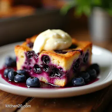 Best Blueberry Bread Pudding with Lemon Crème Anglaise Recipe Card