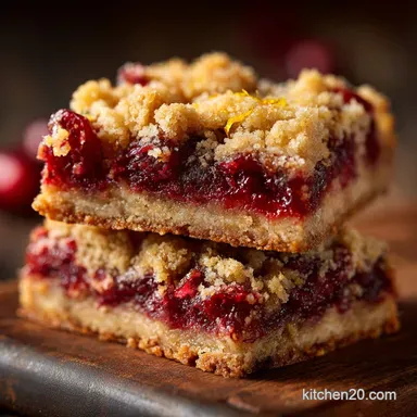 Cranberry Crumble Bars Recipe: Browned Butter Orange Zest Recipe Card