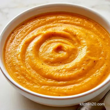 Butternut Squash Crockpot Soup for 6 Recipe Card