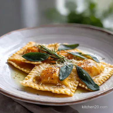 Butternut Squash Ravioli: Crispy Baked Recipe Card