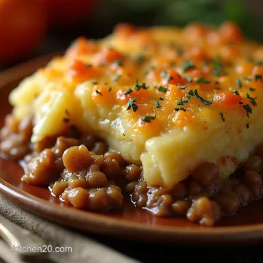Hearty Savory Cabbage Beef Bake with Crispy Potato Topping Recipe Card