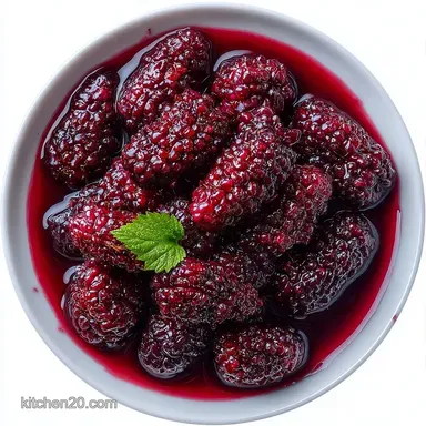 Canned Mulberries for 4 Half-Pint Jars Recipe Card
