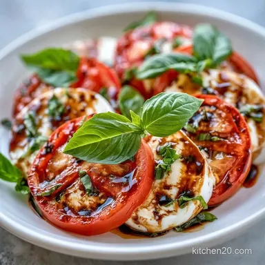 Caprese Salad With Fresh Basil for 4 Recipe Card