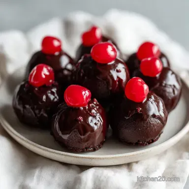 Cherry Brownie Bombs for 24 Servings Recipe Card