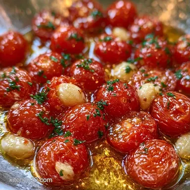 Cherry Tomato Confit with Garlic Recipe Card