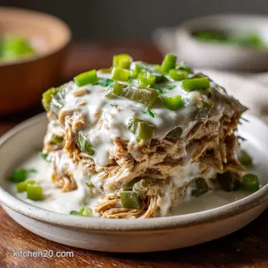 Chicken Enchilada Casserole: Creamy