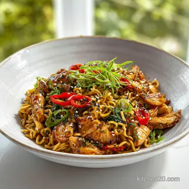 Chicken Ramen Stir Fry in 20 Minutes Recipe Card