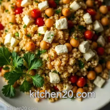 Chickpea Feta Salad Bulgur Wheat: My Go-To Mediterranean Lunch Recipe Card