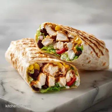Chipotle Ranch Grilled Chicken Burrito for 4 Servings Recipe Card