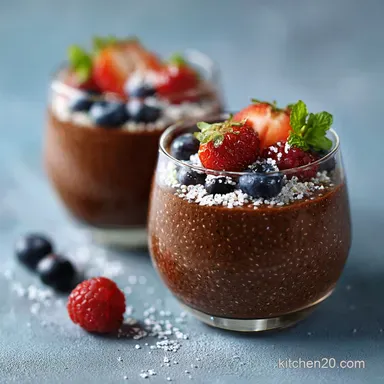 Chocolate Chia Seed Pudding - High Protein Overnight Recipe Card