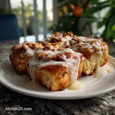 Christmas Morning Breakfast Idea with Cinnamon Rolls Recipe Card