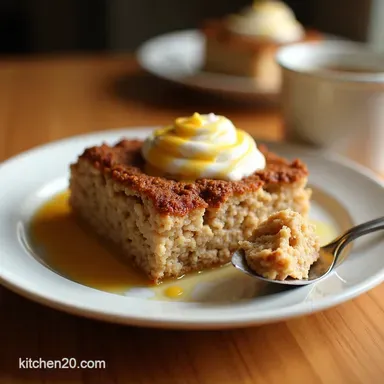 Easy Cinnamon Sugar Baked Oatmeal The Custardy MakeAhead Breakfast Recipe Card