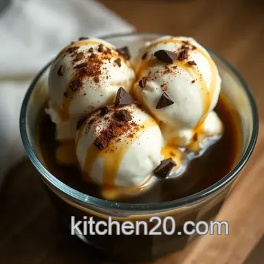 Classic Affogato: A Decadent Coffee and Ice Cream Delight Recipe Card