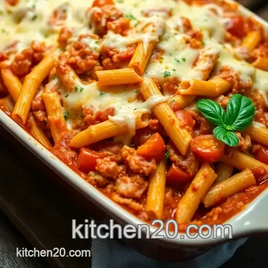Classic Baked Ziti Recipe: A Family Favorite with a Cheesy Twist Recipe Card