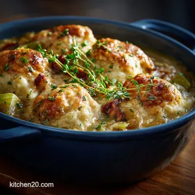 Chicken and Dumplings: Rich, Old Fashioned Recipe with Cloud-Like Dumplings Recipe Card