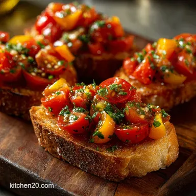 The Best Classic Fresh Tomato Bruschetta Recipe Easy NoSoggy Base Recipe Card