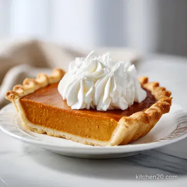 Classic Pumpkin Pie with Silky Custard for 8 Servings Recipe Card