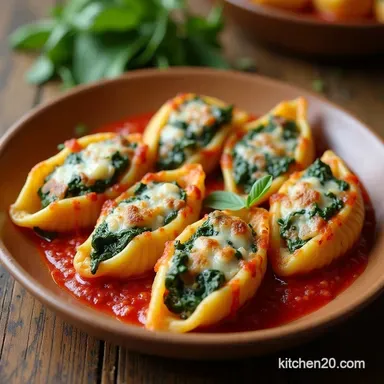 Easy Stuffed Shells Recipe Ultimate Ricotta Spinach Comfort Recipe Card