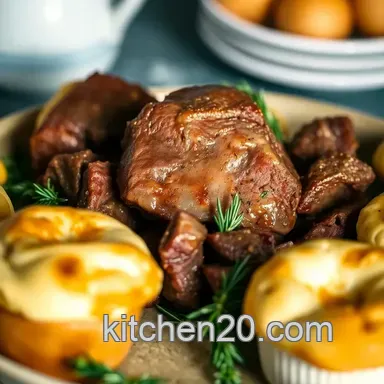Classic Sunday Roast Recipe: Savory Beef & Yorkshire Puddings Recipe Card