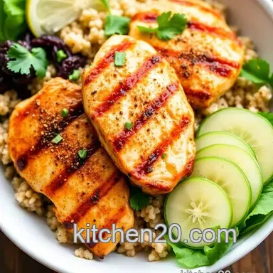 Clean Boss Ingredients: 5 Amazing Grilled Chicken Quinoa Bowls! Recipe Card