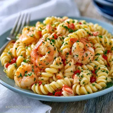 Cold Seafood Pasta Salad for 6 Servings Recipe Card