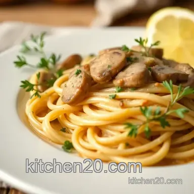 How to Cook Creamy Mushroom Linguine in 20 Minutes: A Cozy Favorite! Recipe Card