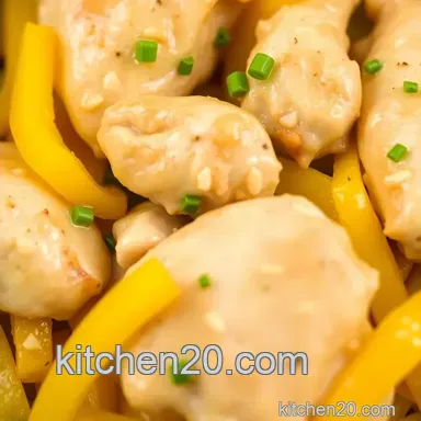 My Grandmother's Quick Chicken with Sweet Yellow Peppers: 5 Easy Ways to Spice Up Dinner! Recipe Card