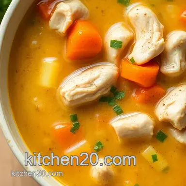 My Grandmother's Cooked Chicken Soup – Quick & Hearty Comfort Recipe Card