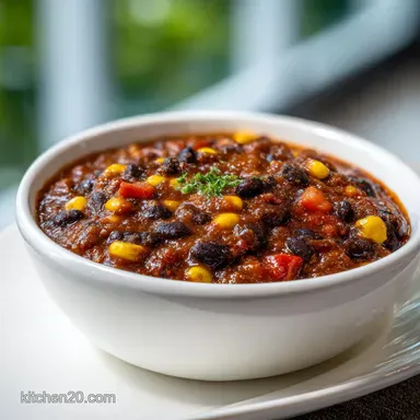 Corn Black Bean Chili with Citrus Brightness