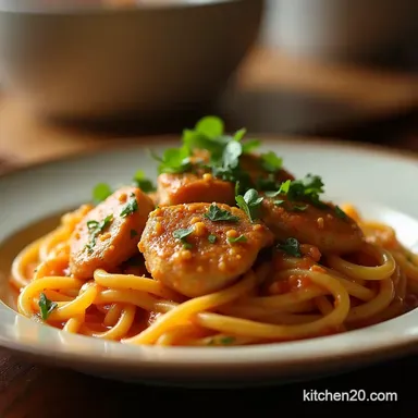 Smoky Cowboy Butter Chicken Linguine Recipe No Cream Option Recipe Card