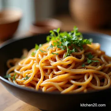 A Big Bowl of Soba Bliss Cozy GingerSoy Weeknight Noodles Recipe Card