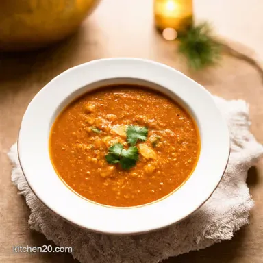 Cozy Vegan Red Lentil Soup Recipe Ready in 45 Recipe Card