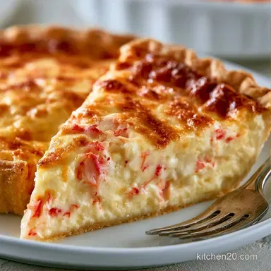 Crab Swiss Quiche for 8 Servings Recipe Card