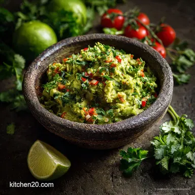 The Cracking Classic Homemade Guacamole Recipe Chunky Fresh Recipe Card