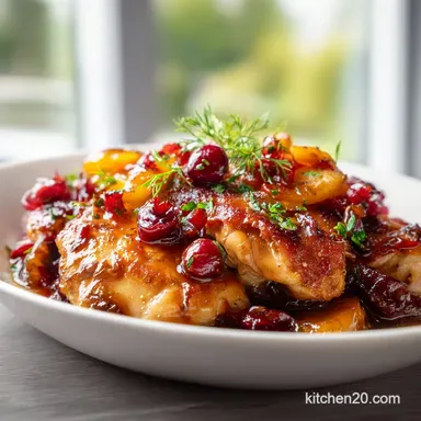 Cranberry Orange Chicken: Baked in 35 Minutes Recipe Card