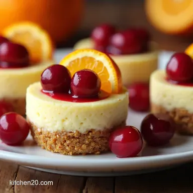 Foolproof Cranberry Orange Mini Cheesecakes with Gingersnap Crust Recipe Card