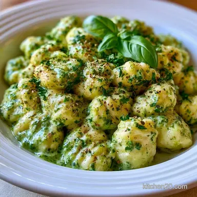 Creamy Basil Pesto Gnocchi in 15 Minutes