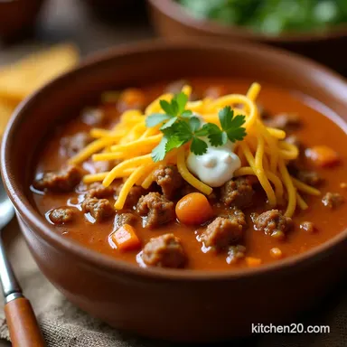 Hearty Hug in a Bowl Creamy Cheesy Ground Beef Taco Soup Recipe Card